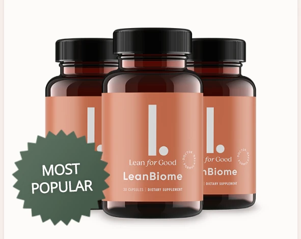 Three bottles of LeanBiome — 3-month supply, most popular