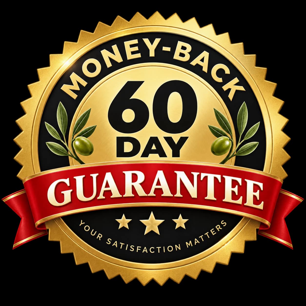 60-day money-back guarantee seal